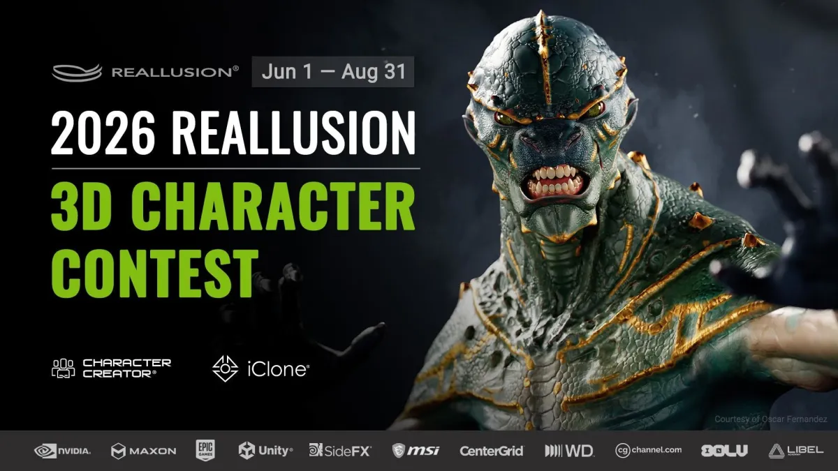The Stage for 3D Artist: 2026 Reallusion's 3D Character Contest Returns with $45,000 in Prizes
