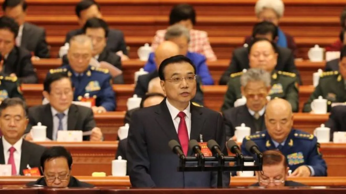 李克強在談及台灣問題時,沒有重覆去年用過的「兩岸一家親」等較親切用語。(BBC中文網)