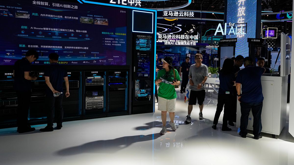 2024世界人工智慧大會。(AP) 2024世界人工智慧大會。(AP)