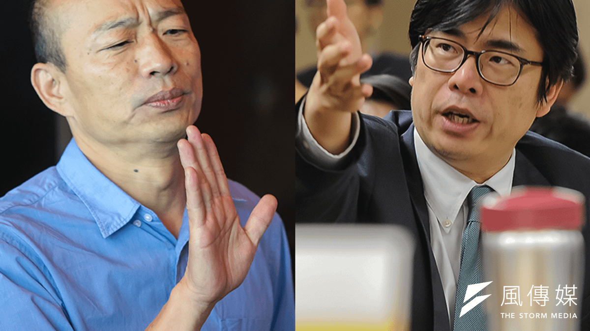 國民黨高雄市長候選人韓國瑜(左)發出採訪通知稱與菜販陳樹菊「最強菜販合體」,但當場被陳樹菊打臉表示「不知道韓國瑜要來」。對手民進黨高雄市長候選人陳其邁(右)批評,這是惡質的選舉操作。(資料照,顏麟宇、甘岱民攝/風傳媒合成) 國民黨高雄市長候選人韓國瑜(左)發出採訪通知稱與菜販陳樹菊「最強菜販合體」,但當場被陳樹菊打臉表示「不知道韓國瑜要來」。對手民進黨高雄市長候選人陳其邁(右)批評,這是惡質的選舉操作。(資料照,顏麟宇、甘岱民攝/風傳媒合成)