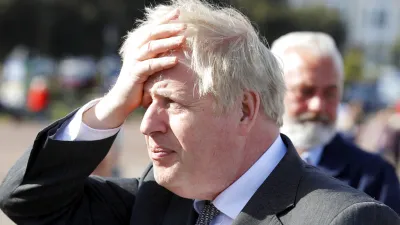 英國首相強森。(美聯社)