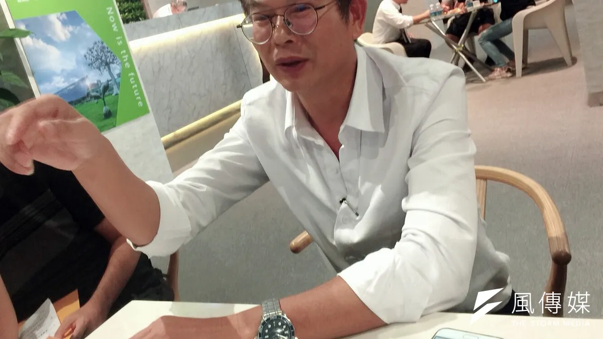 三富地產總經理鍾增榮創業作「三富樂樂」,開盤第1天就賣了65戶。(圖/徐炳文) 三富地產總經理鍾增榮創業作「三富樂樂」,開盤第1天就賣了65戶。(圖/徐炳文)