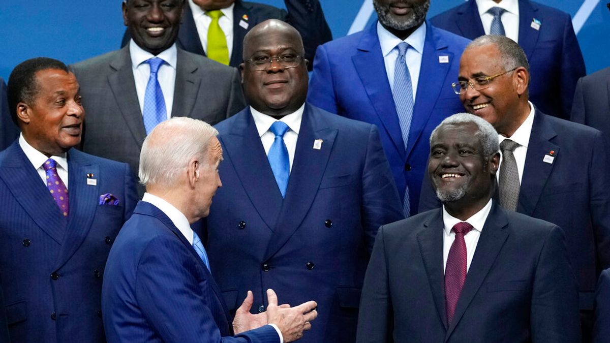 2022年12月16日,美非領導人峰會在美國華府登場。(AP) 2022年12月16日,美非領導人峰會在美國華府登場。(AP)