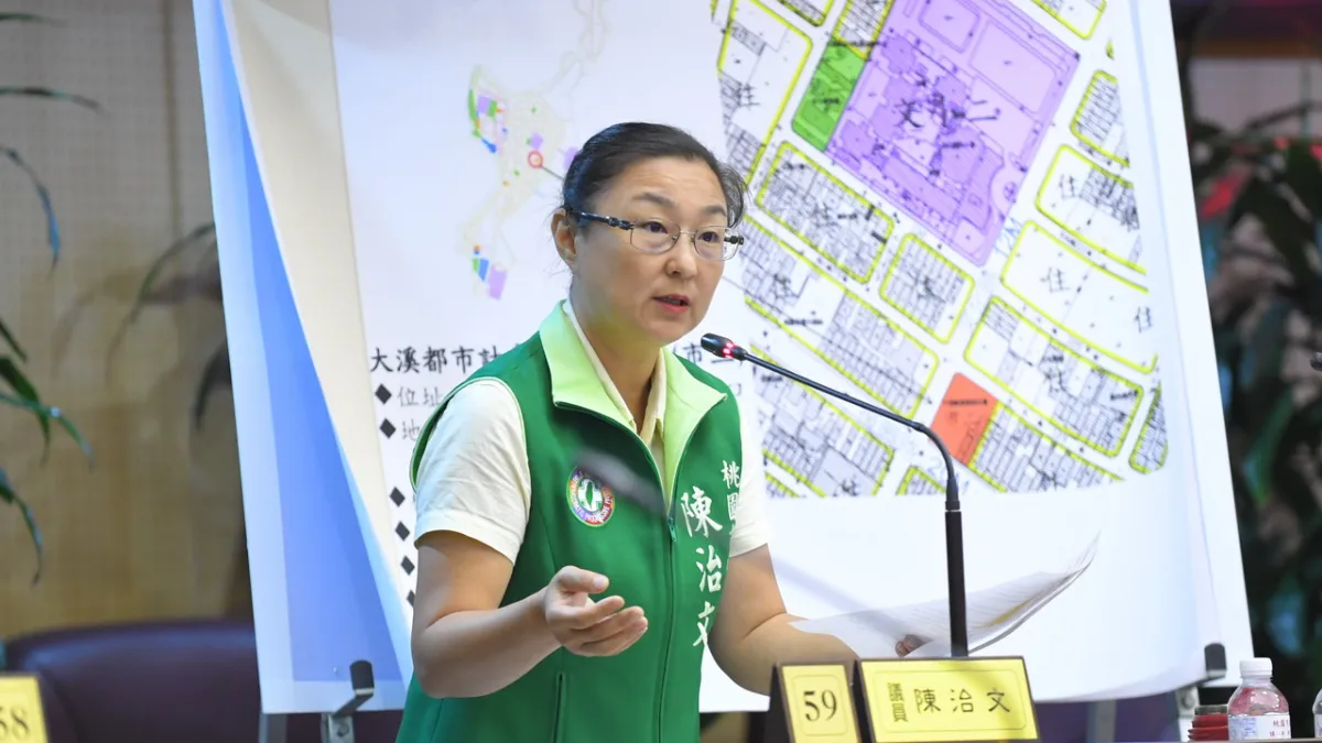 桃園大溪區復興路與文化路口之市場用地(市二用地)閒置多年,市議員陳治文盼市府多元規劃。(圖/桃園市政府提供)