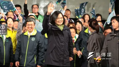 若從絕對得票率來看,蔡英文的絕對得票率是36.70%,也就是說全部選舉人數當中表態支持她的不到4成,有超過6成的合格選民並沒有表態支持,這才是蔡英文真正的民意基礎。(資料照,顏麟宇攝)