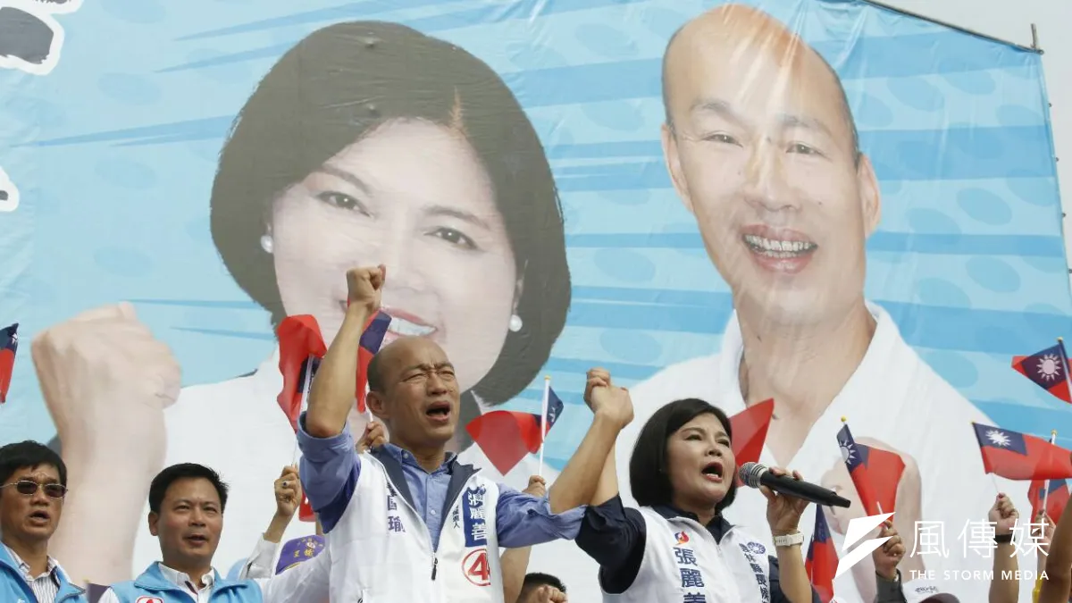 選前兩周,國民黨高雄市長候選人韓國瑜到雲林為張麗善助選。(新新聞郭晉瑋攝)