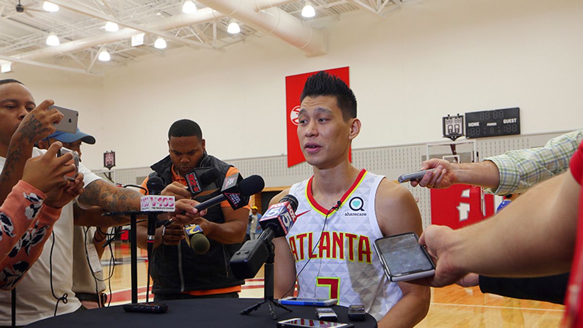 新球季被交易到亞特蘭大老鷹的華裔控衛林書豪,新賽季已經開始進行限制性的訓練活動,預計會參與球隊的訓練營。(美聯社) 新球季被交易到亞特蘭大老鷹的華裔控衛林書豪,新賽季已經開始進行限制性的訓練活動,預計會參與球隊的訓練營。(美聯社)