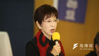 前國民黨黨主席洪秀柱談國民黨新竹縣長提名程序爭議。(資料照片,陳明仁攝)