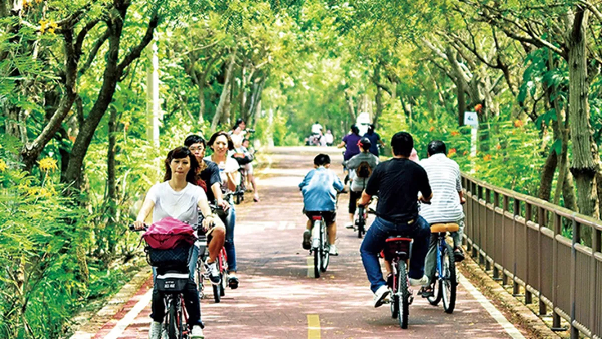 想要細細體驗大甲溪沿岸風光,最好的方式就是跳上自行車(圖/ 台中好生活提供)