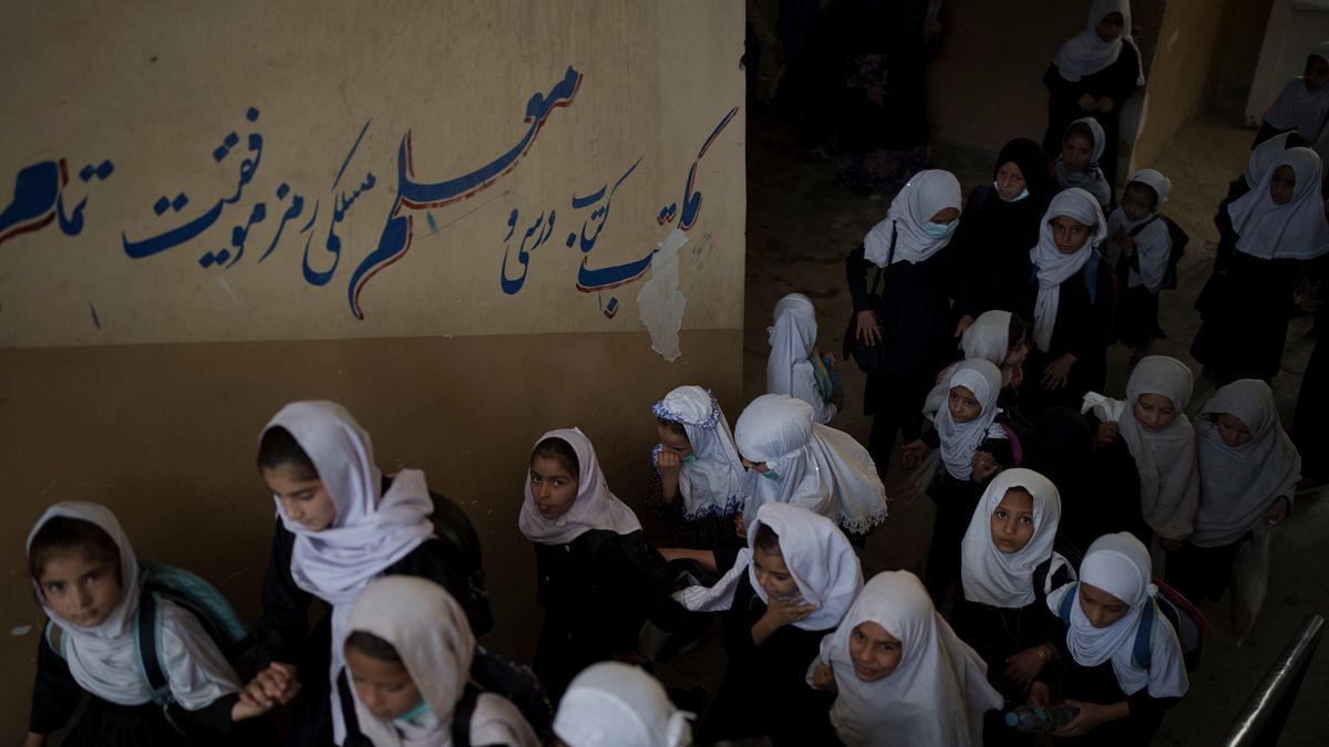 2021年9月,戰後阿富汗,神學士主政,女性受教育權與女性處境備受關注。(AP) 2021年9月,戰後阿富汗,神學士主政,女性受教育權與女性處境備受關注。(AP)