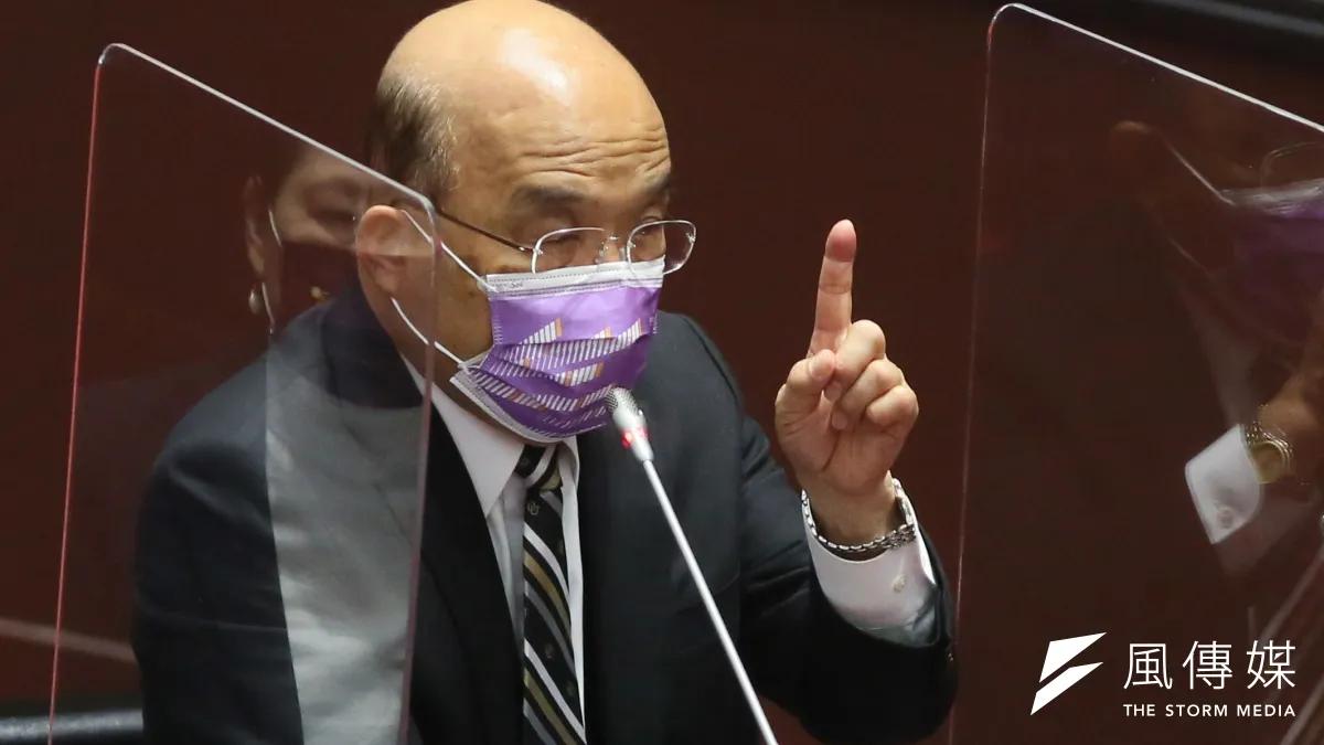 行政院長蘇貞昌急著在大國角力下選邊站,一心想著把國家帶入險境,恨不得讓人民成為砲灰。為何只有「戰的準備」,而無「和的策略」?(柯承惠攝)
