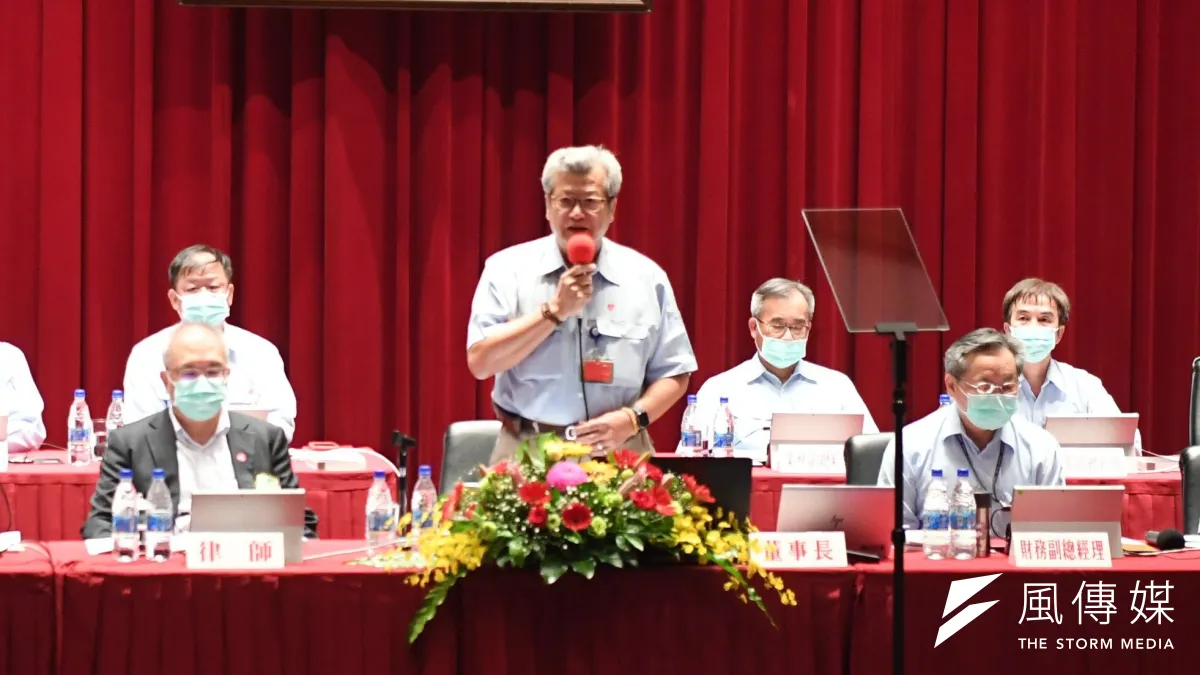 中鋼董事長翁朝棟召開董事會議。(圖/徐炳文攝)