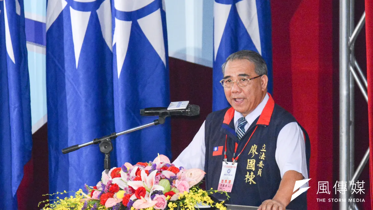 國民黨立法院黨團總召廖國棟4日參加國民黨全國代表大會(陳明仁攝)