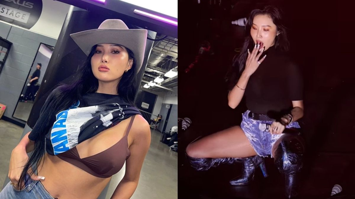 華莎在舞台上的性感演出惹議,甚至遭民眾向警局告發「公然猥褻罪」。(圖/翻攝自華莎IG、YouTube DaftTaengk) 華莎在舞台上的性感演出惹議,甚至遭民眾向警局告發「公然猥褻罪」。(圖/翻攝自華莎IG、YouTube DaftTaengk)