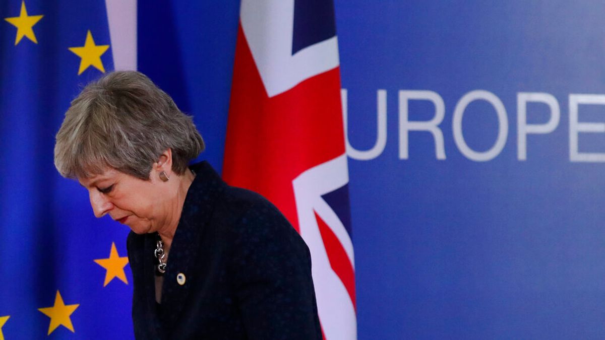 英國首相梅伊。(美聯社) 英國首相梅伊。(美聯社)