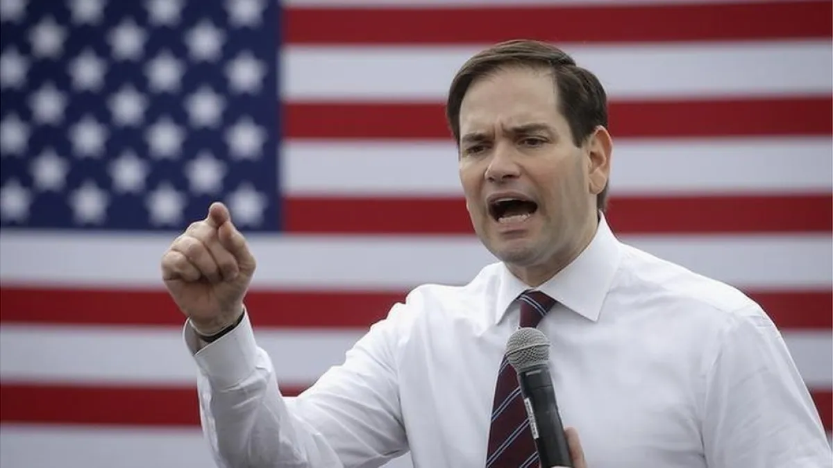 美國共和黨參議員魯比歐(Marco Rubio)是跨國議會對華政策聯盟的成員(BBC)