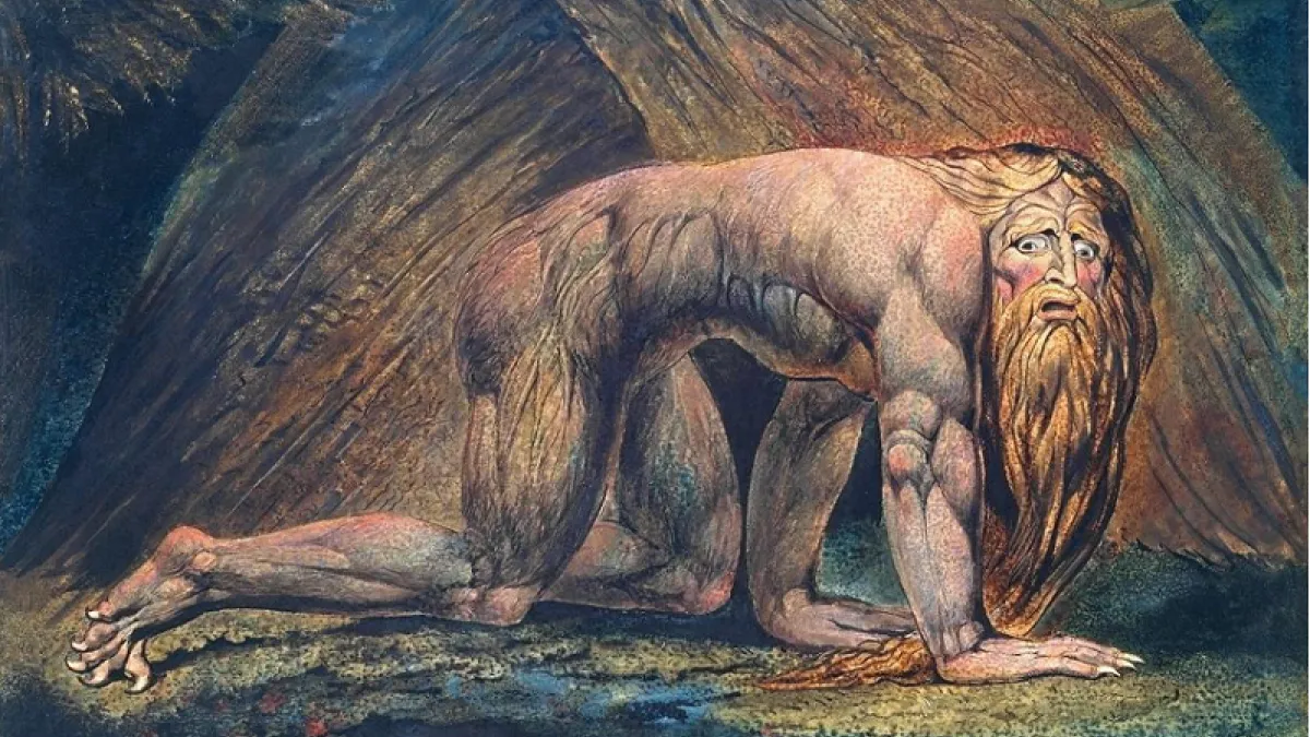 當信用消失時,全球經濟是否也會得失心瘋?(圖示:William Blake,Nebuchadnezzar)