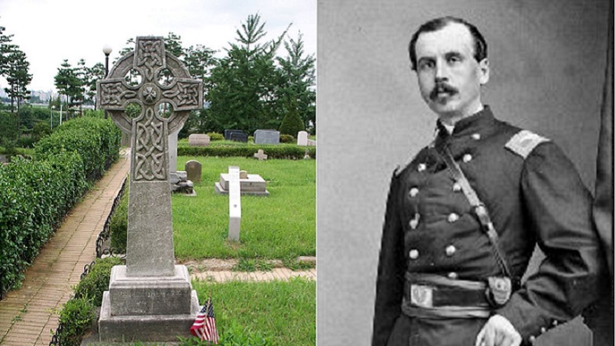 Charles W. Le Gendre(李仙得/李讓禮)在羅妹事件發生後曾來台交涉。左為李仙得位在南韓首爾的墓。(維基百科) Charles W. Le Gendre(李仙得/李讓禮)在羅妹事件發生後曾來台交涉。左為李仙得位在南韓首爾的墓。(維基百科)