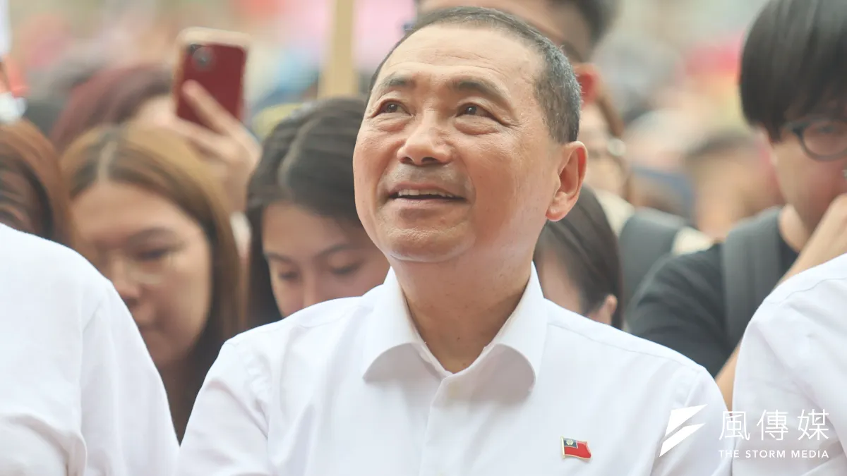 國民黨總統參選人侯友宜10日出席新北市112年國慶升旗典禮。(資料照,柯承惠攝)