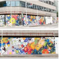 三井不動産は日本橋の再開発地区で仮囲いアートプロジェクト第四弾を開始し、先行する「東京ミッドタウン日本橋」などの開発とともに水辺の賑わい創出を進めている。(写真/三井不動産提供) 三井不動産は日本橋の再開発地区で仮囲いアートプロジェクト第四弾を開始し、先行する「東京ミッドタウン日本橋」などの開発とともに水辺の賑わい創出を進めている。(写真/三井不動産提供)