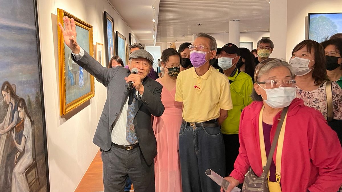 年近九十的陳景容教授在國父紀念館展出「陳景容—─九十風華藝術成就展」。(圖/文化部提供) 年近九十的陳景容教授在國父紀念館展出「陳景容—─九十風華藝術成就展」。(圖/文化部提供)