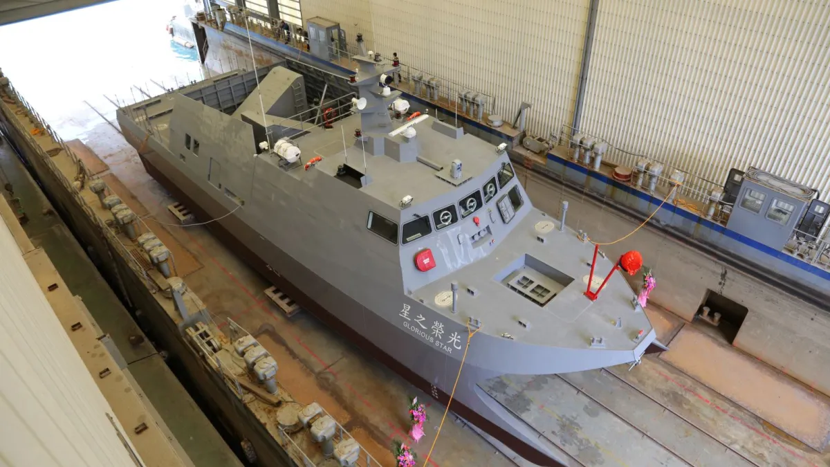 「光榮之星」是中科院用於射控系統、飛彈的海上測試載台,於2019年3月舉行下水典禮,下半年起已陸續展開各項測試工作。(取自中科院官網)