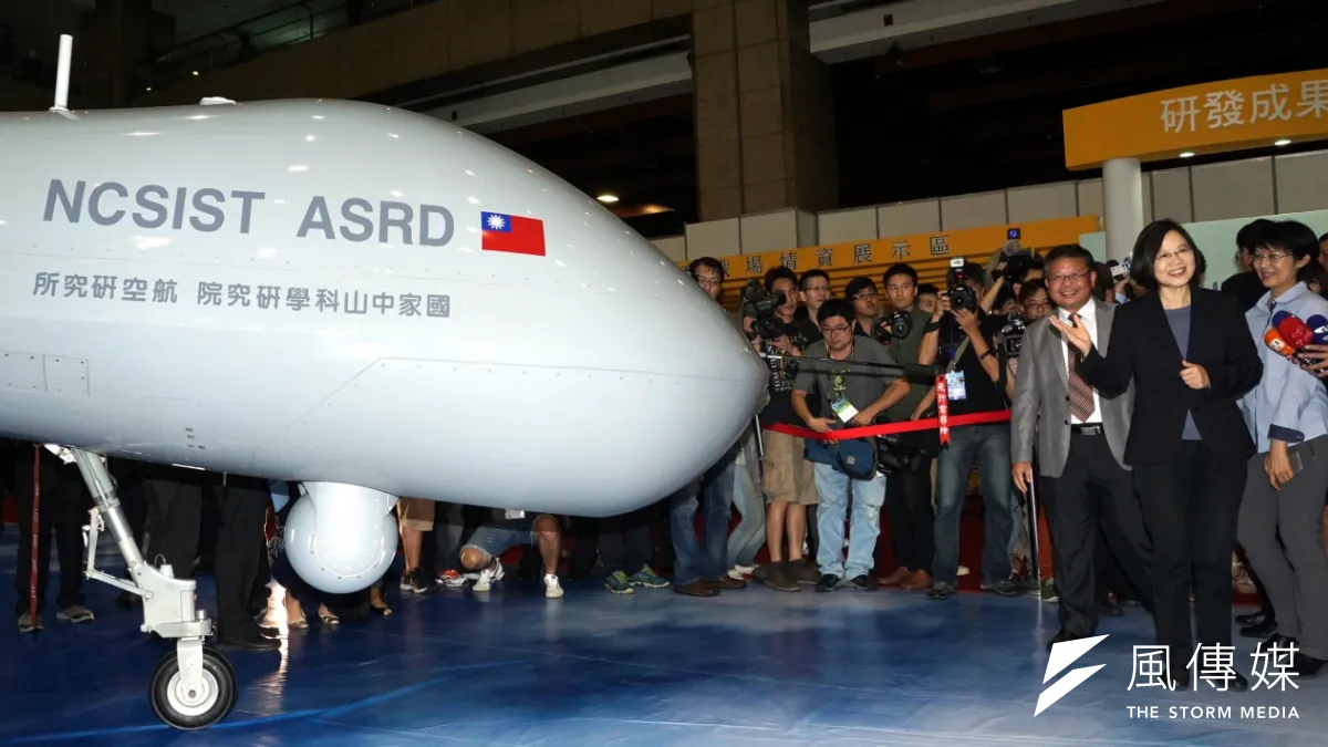 圖為漢翔展示的飛機模型。(資料照/蘇仲泓攝)