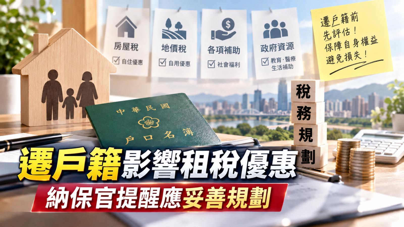 戶籍遷出小心荷包失血!專家揭:房屋、地價稅「自住優惠」恐直接取消