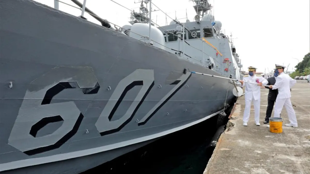 鳳江艦除役典禮1日在高雄旗津舉行。(取自軍聞社)