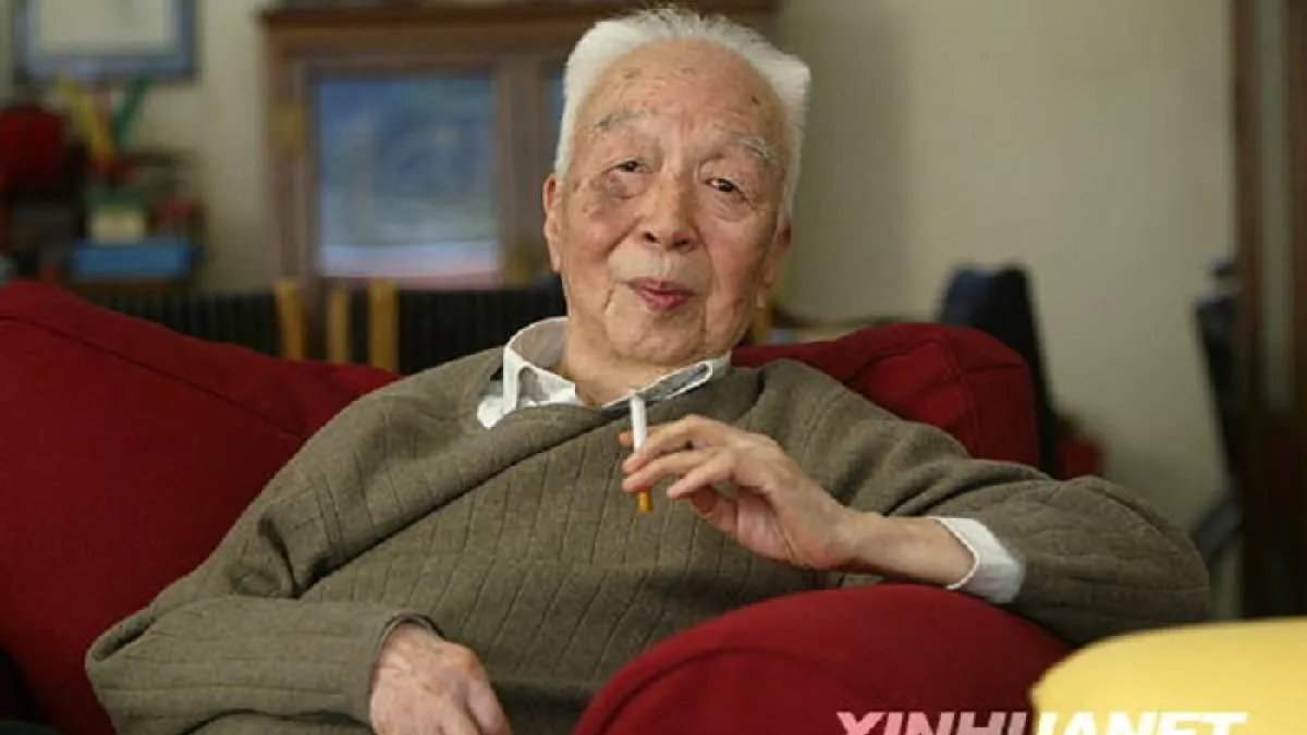 楊憲益晚年。(唐師曾攝於2006年/新華網)