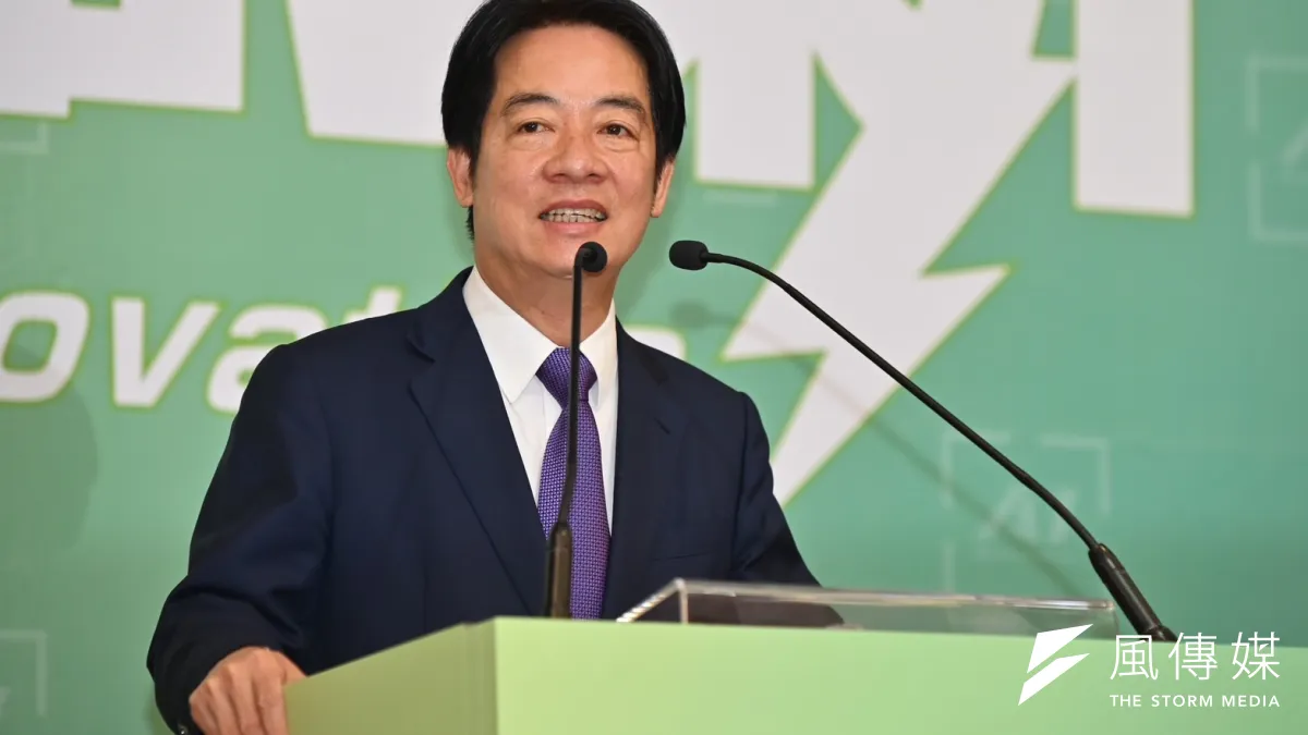 準總統賴清德(左)今(10日)上午出席新任閣揆人事首場發布會。(陳昱凱攝)