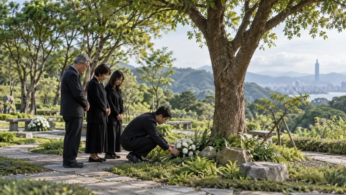 近年愈來愈多台灣人開始接受樹葬,希望身後不留下墓碑、墓穴或納骨塔位,也因此讓不少人產生一個印象:「既然是環保葬,應該不用花什麼錢吧?」(示意圖/生成圖片)