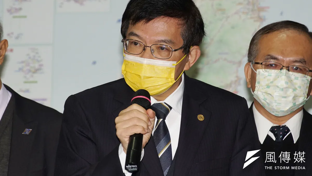 交通部長王國材18日出席新春記者會。(盧逸峰攝) 交通部長王國材18日出席新春記者會。(盧逸峰攝)