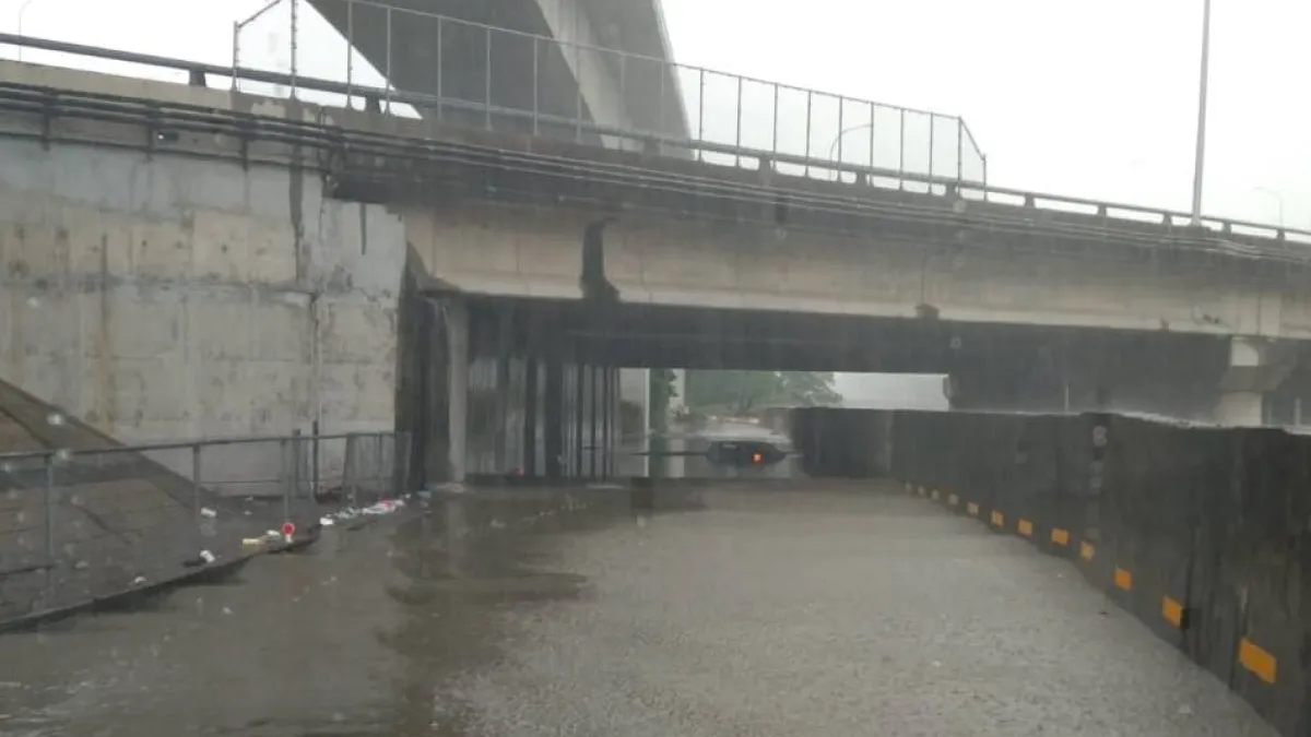 76快速道路下方埔心往埔鹽北岸(大村側),驚傳有汽車滅頂,據消防隊說法,駕駛已經脫困回家休息。(圖/埔鹽消防隊提供)
