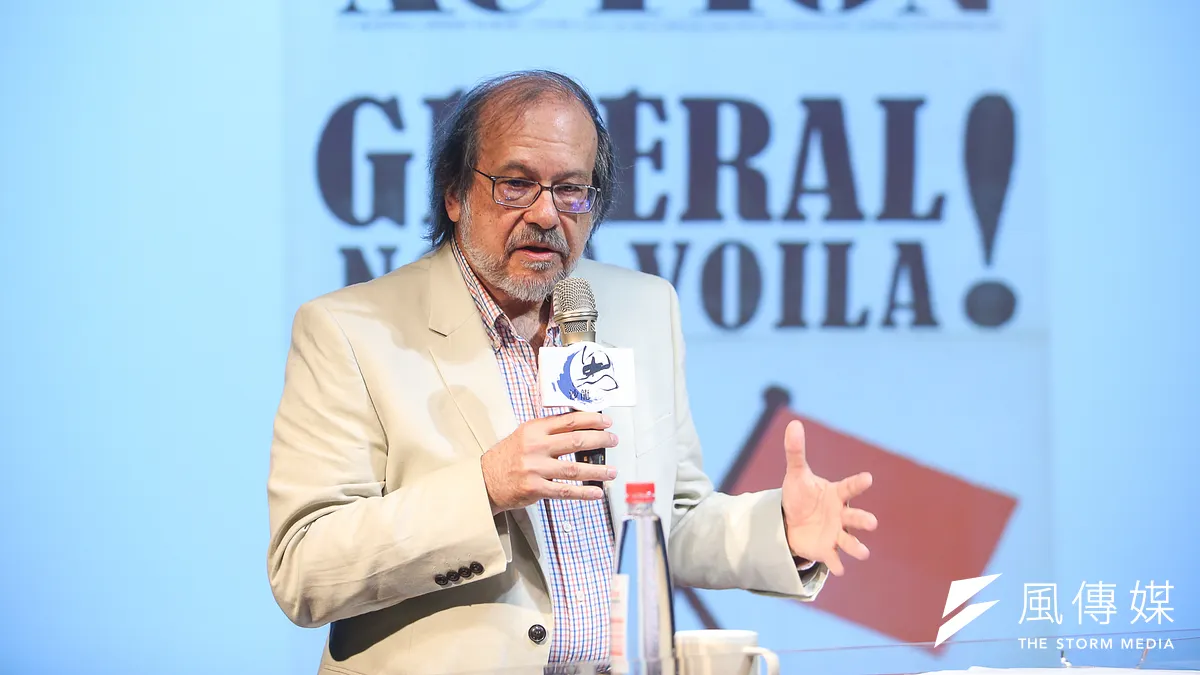 思沙龍:「1968五月風暴-曾是巴黎學運青年,今天怎麼說?」講座,由曾是巴黎學運的青年潘鳴嘯教授主講。(陳明仁攝)