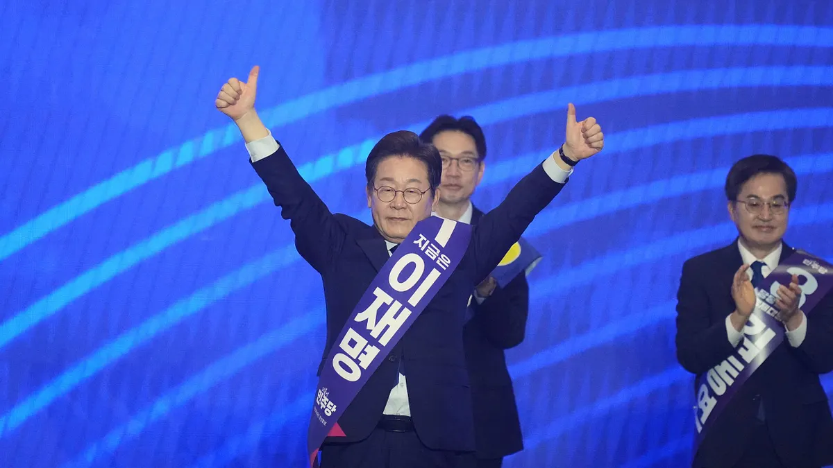 2025年,第21屆南韓總統候選人「共同民主黨」李在明。(美聯社) 2025年,第21屆南韓總統候選人「共同民主黨」李在明。(美聯社)