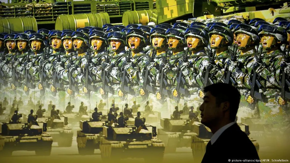 目前中國的國防支出僅次於美國,以1.1兆元(折合1730億美元)位居世界第二。(德國之聲)