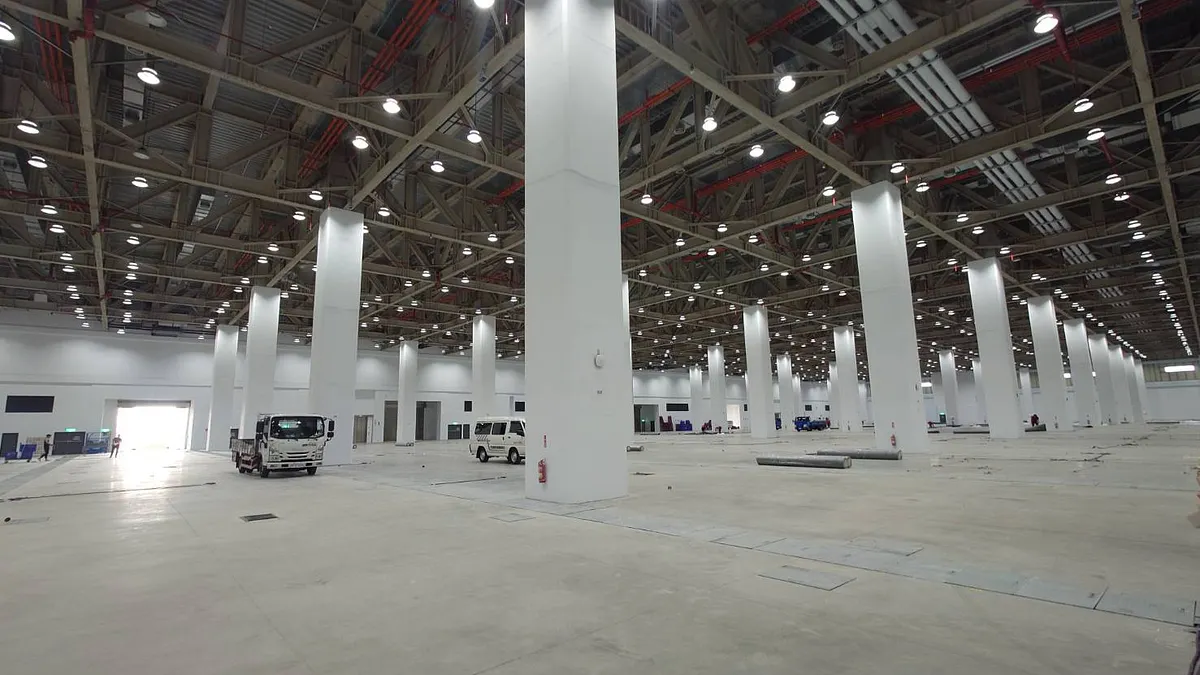 台中會展中心進入試營運,希望打造中部的國際級會展中心,協助產業行銷全球。(馮建棨攝) 台中會展中心進入試營運,希望打造中部的國際級會展中心,協助產業行銷全球。(馮建棨攝)