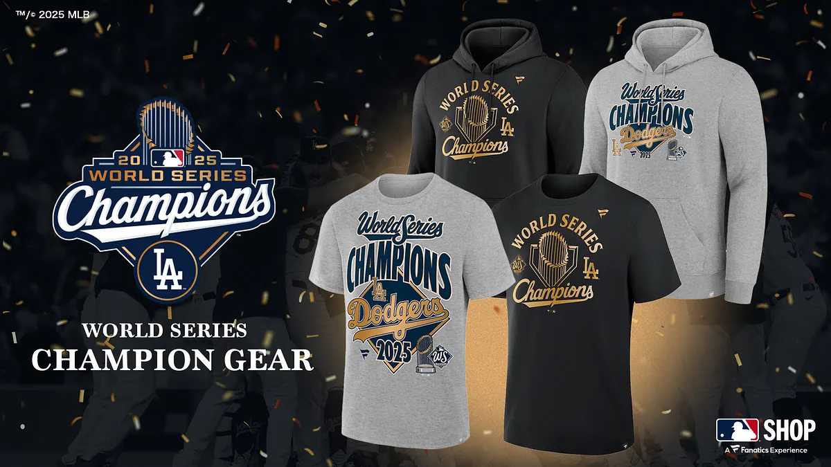 ファナティクス・ジャパンは、ロサンゼルス・ドジャースのワールドシリーズ2連覇を記念した優勝グッズを発売し、販売開始からわずか24時間でTシャツやフーディーの販売枚数が計2万5000枚を突破したと発表した。(写真/™/© 2025 MLB提供) ファナティクス・ジャパンは、ロサンゼルス・ドジャースのワールドシリーズ2連覇を記念した優勝グッズを発売し、販売開始からわずか24時間でTシャツやフーディーの販売枚数が計2万5000枚を突破したと発表した。(写真/™/© 2025 MLB提供)