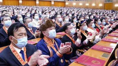 全國脫貧攻堅總結表彰大會於北京舉行。(AP)