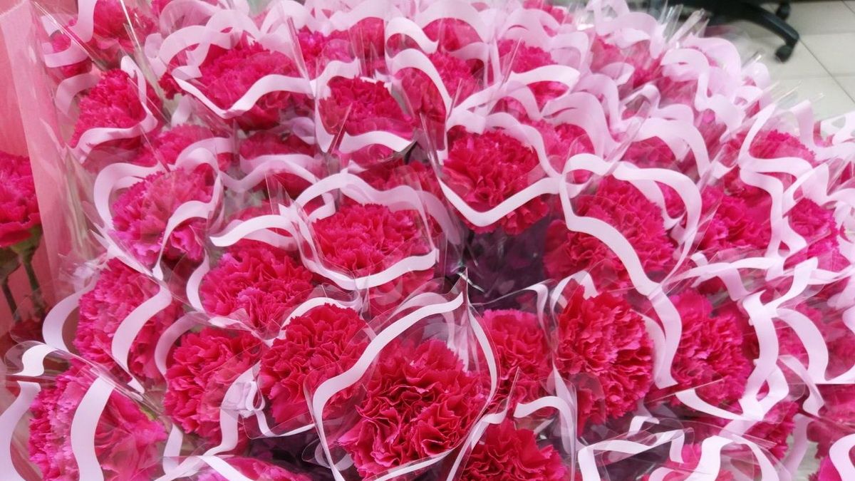 警長獻愛 不分男女警皆贈康乃馨慰辛勞 警長獻愛 不分男女警皆贈康乃馨慰辛勞