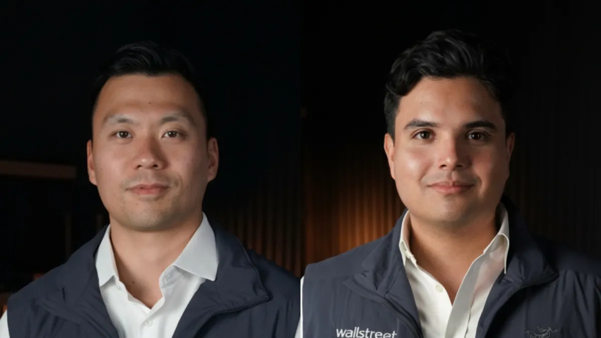 Wall Street Prompt創始人費利佩・西尼斯特拉(Felipe Sinisterra, 右)和戴夫・王(Dave Wang)(圖源Wall Street Prompt官網)