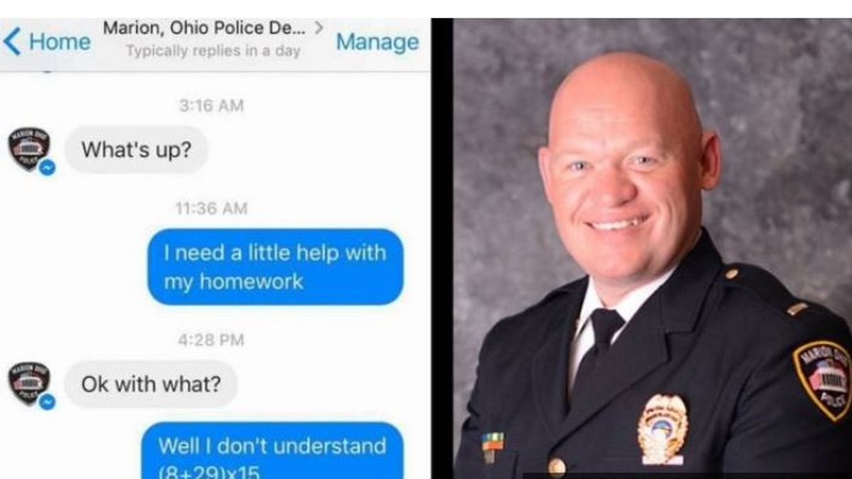 格魯伯警官開始希望德雷珀提出的問題是歷史課問題。(圖/MARION OHIO POLICE@FACEBOOK) 格魯伯警官開始希望德雷珀提出的問題是歷史課問題。(圖/MARION OHIO POLICE@FACEBOOK)