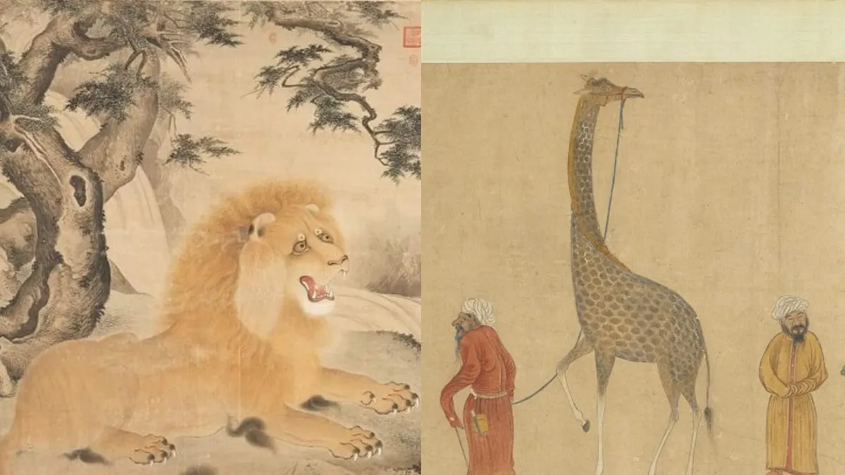 你知道明朝也有獅子、長頸鹿、阿拉丁神燈嗎?一窺15世紀明帝國與伊斯蘭世界的交流。(合成圖/作者提供) 你知道明朝也有獅子、長頸鹿、阿拉丁神燈嗎?一窺15世紀明帝國與伊斯蘭世界的交流。(合成圖/作者提供)