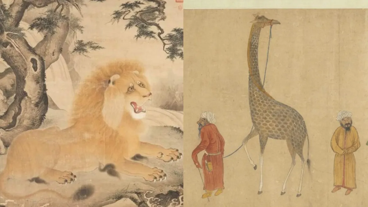 你知道明朝也有獅子、長頸鹿、阿拉丁神燈嗎?一窺15世紀明帝國與伊斯蘭世界的交流。(合成圖/作者提供)