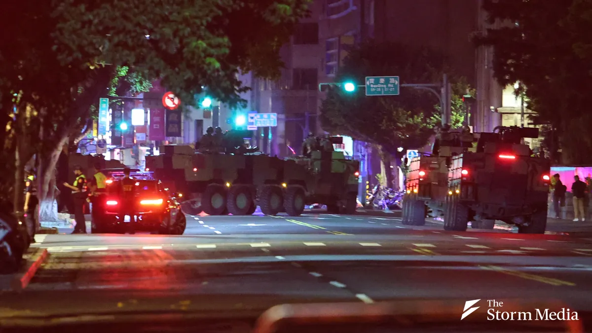 The Wan Jun convoy responsible for President Lai Ching-te's security during the Republic of China Armed Forces' "Han Kuang 42" live-force exercise. (Photo by Yen Lin-yu)