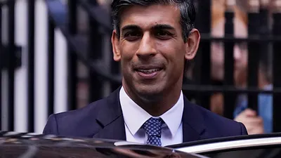 2022年10月24日,蘇納克(Rishi Sunak)當選英國保守黨新黨魁,將接任首相(AP)