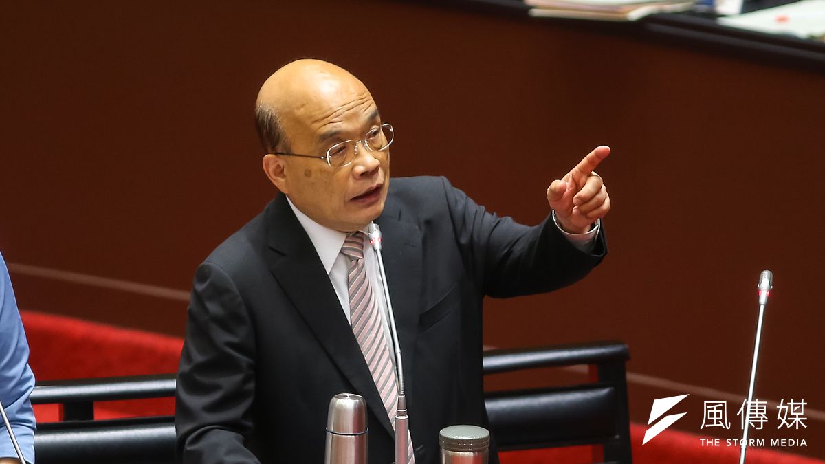 行政院長蘇貞昌視「中華台北」為正名成功而沾沾自喜。(顏麟宇攝) 行政院長蘇貞昌視「中華台北」為正名成功而沾沾自喜。(顏麟宇攝)