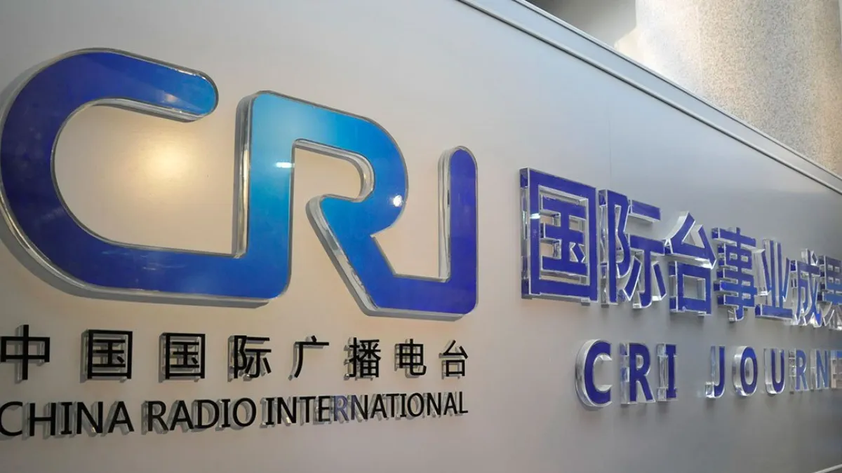 中國國際廣電台插旗美國廣播網路,美國司法部已介入調查。(取自推特)