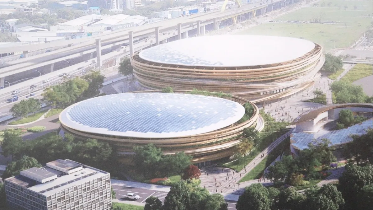 台中巨蛋已進入主體結構施工,預計 2030 年完工;位於水湳經貿園區的「台中超巨蛋」規劃逾 4 萬席場館與 10 萬坪百貨商場,兩大場館將分別串聯捷運紅線與橘線,帶動台中發展。(圖/台中市政府)